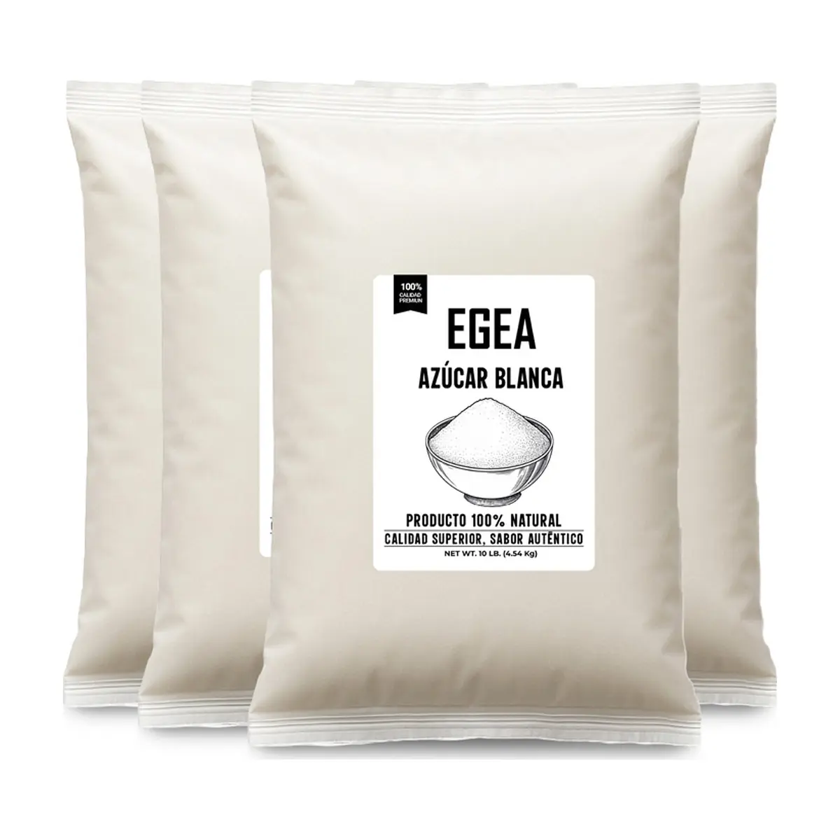 Azúcar blanca EGEA (4 x 4.54 kg / 10 lb)