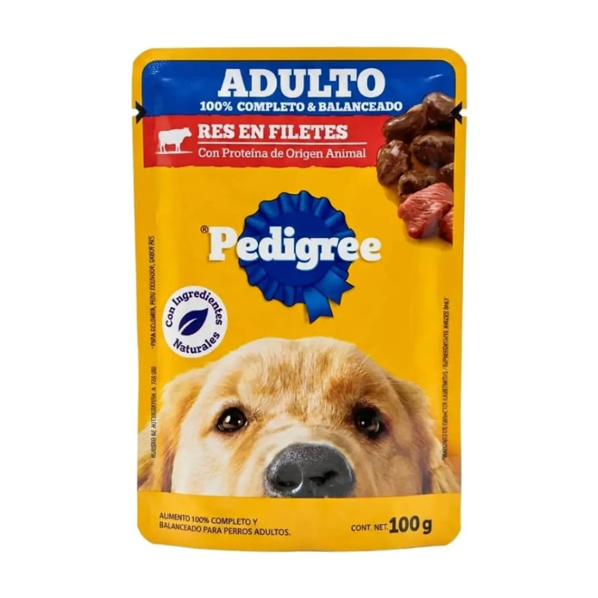 Comida para perros adultos res en filete Pedigree (100 g / 3.52 oz) - Miniatura 3