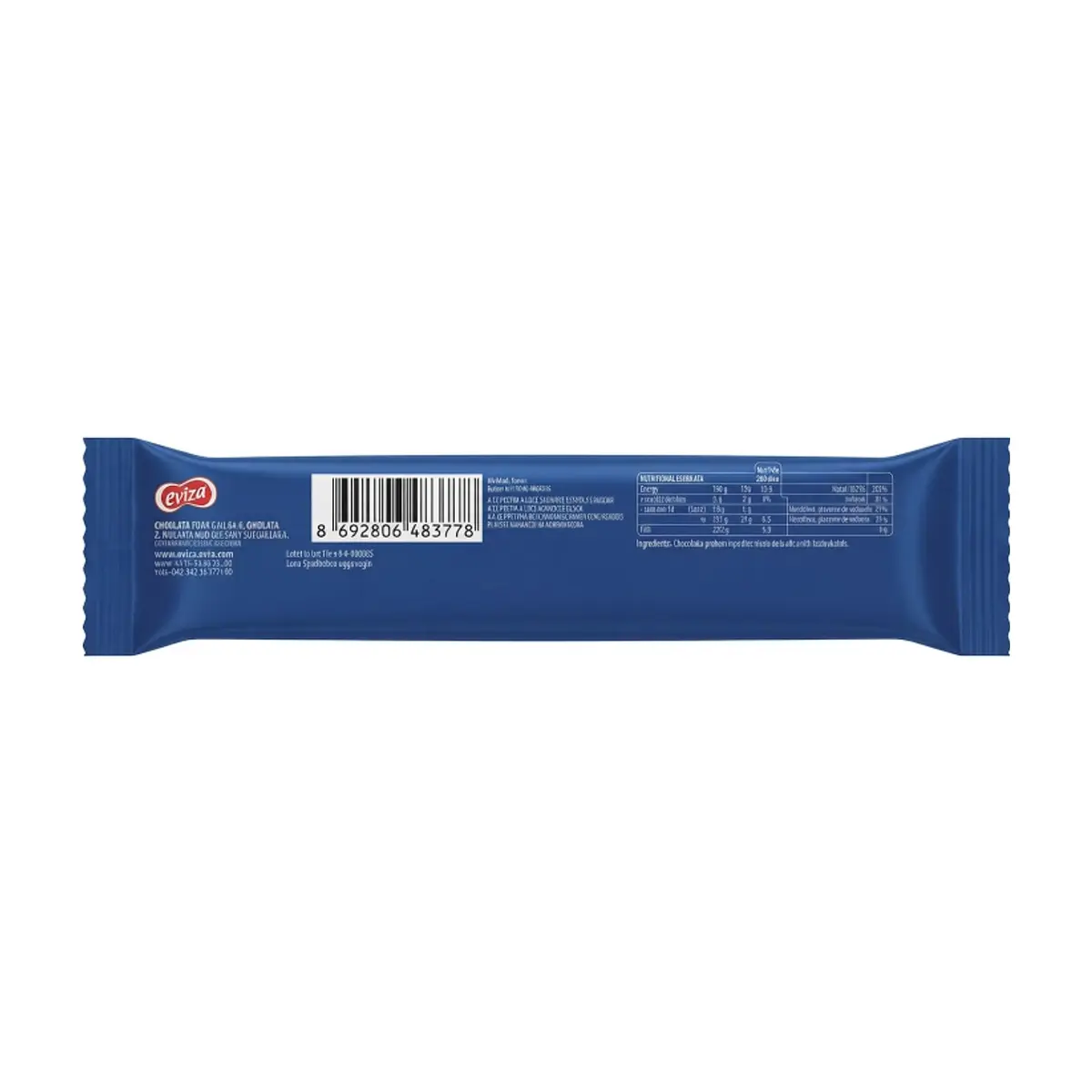 Barra de turrón de caramelo cubierta con chocolate Plus Eviza (50 g / 1.76 oz) - Thumbnail 2