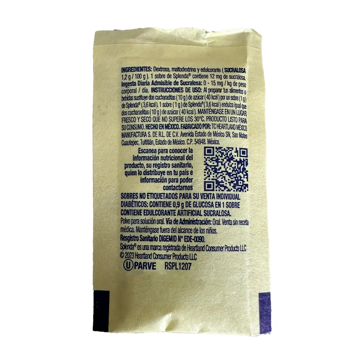 Edulcorante con 1.2% de sucralosa Splenda (20 x 1 g) - Thumbnail 2