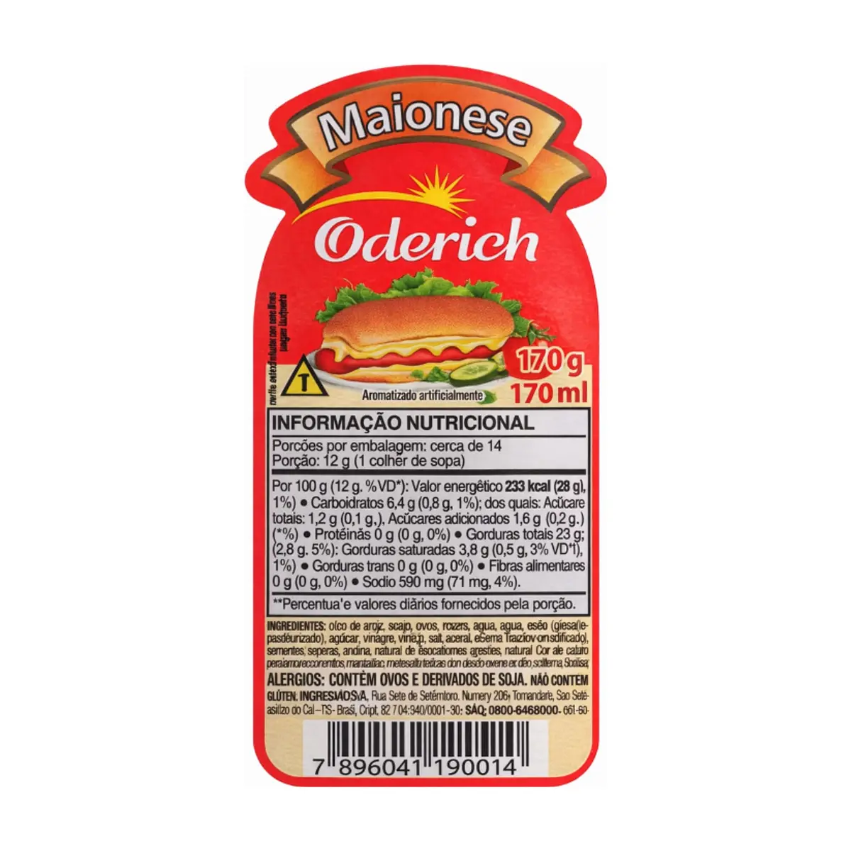 Mayonesa Oderich (170 g / 5.99 oz) - Miniatura 2