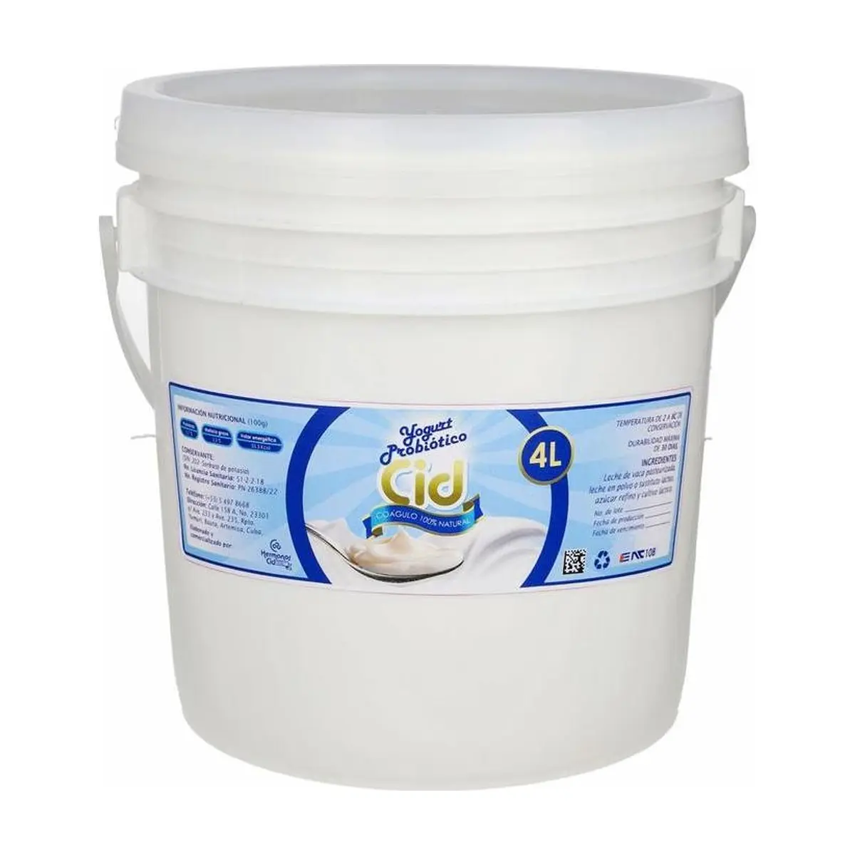 Yogurt probiótico 100 % natural Cid (4 L) - Miniatura 1