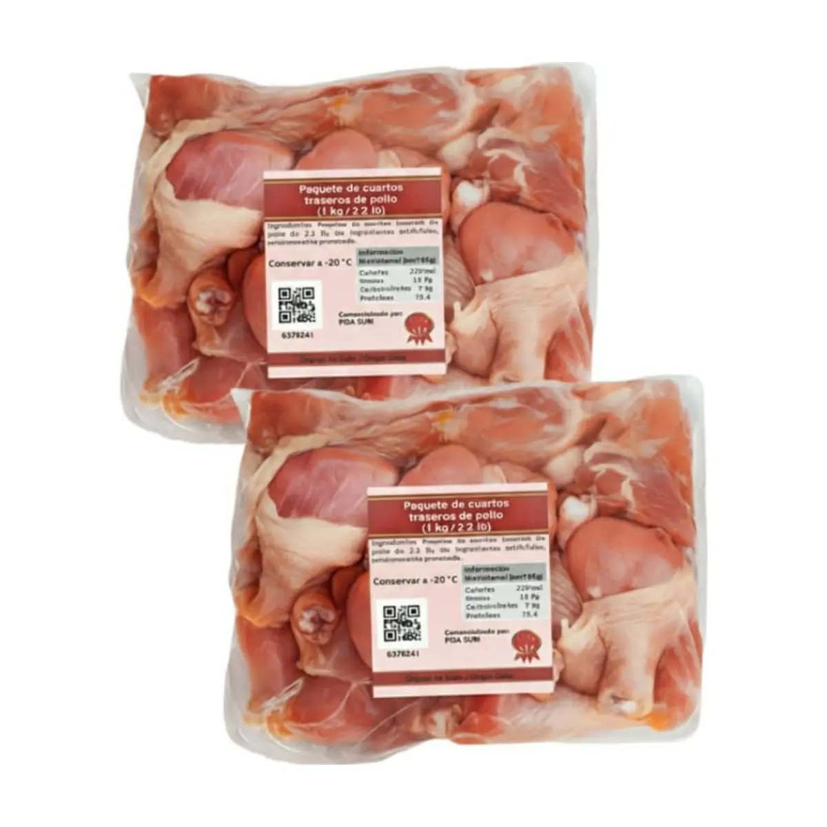 Cuartos traseros de pollo 1 kg x2