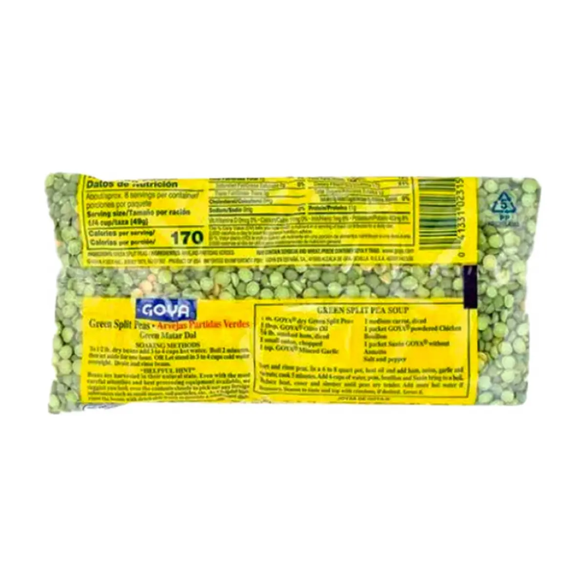 Arvejas partidas verdes - chícharos - Goya (397 g / 14 oz) - Thumbnail 2