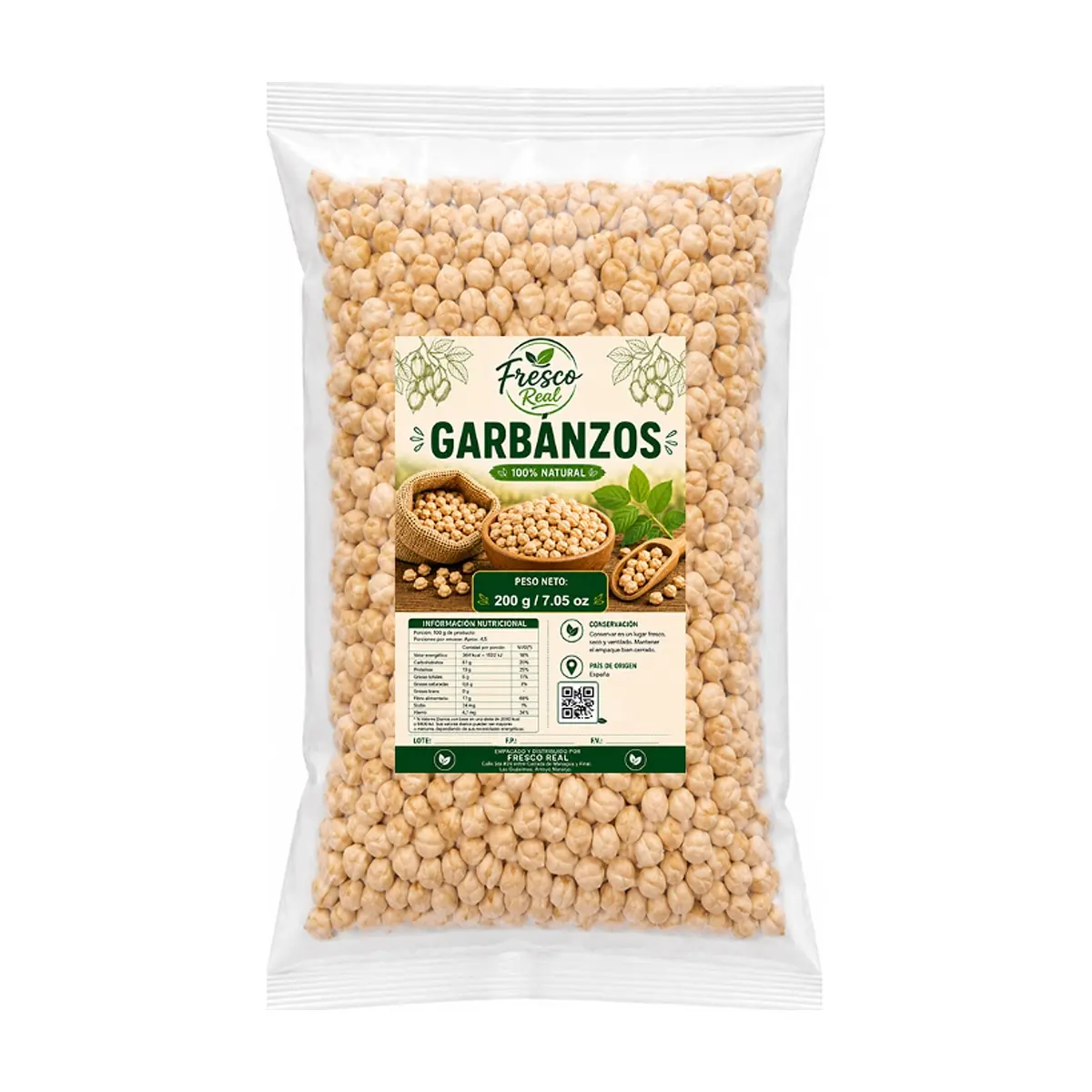 Garbanzos Fresco Real (200 g / 7.05 oz) - Miniatura 1