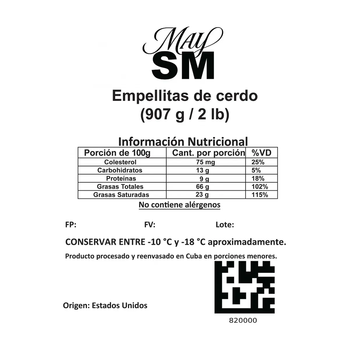 Empellitas de cerdo May SM (907 g / 2 lb) - Thumbnail 3