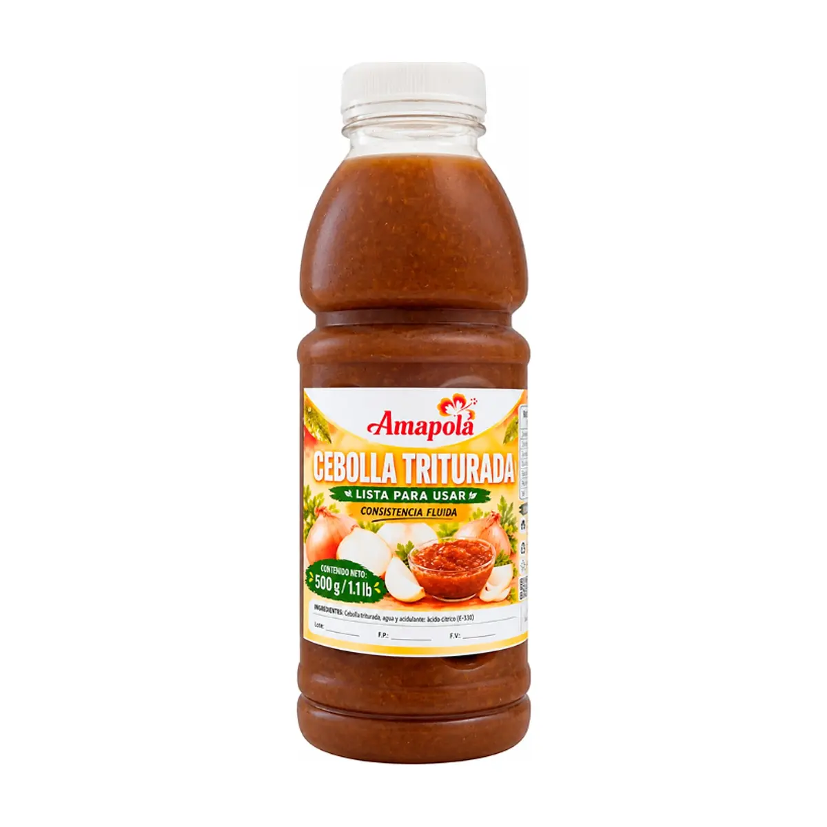 Cebolla triturada de consistencia fluida Amapola (500 g / 1.1 lb) - Imagen 1