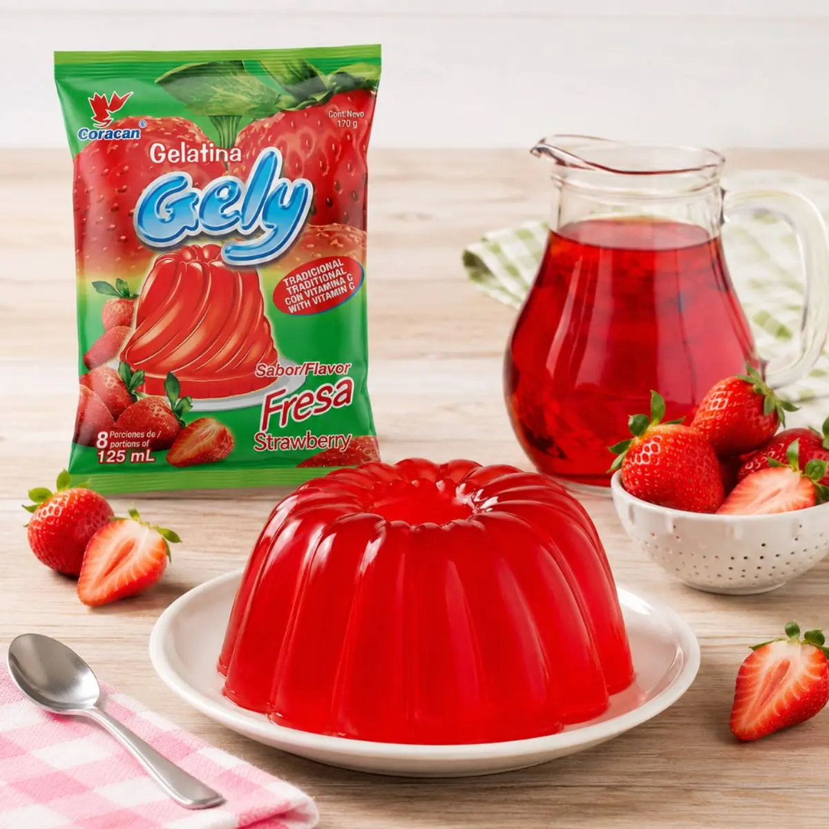 Gelatina sabor fresa Gely (170 g / 6 oz) - Thumbnail 4