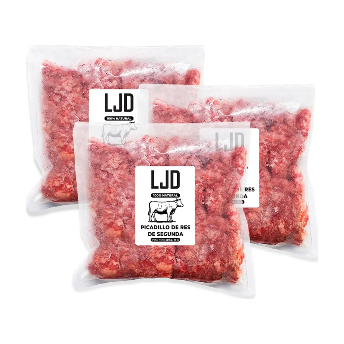 Picadillo de res de segunda LJD (3 x 500 g / 1.1 lb)