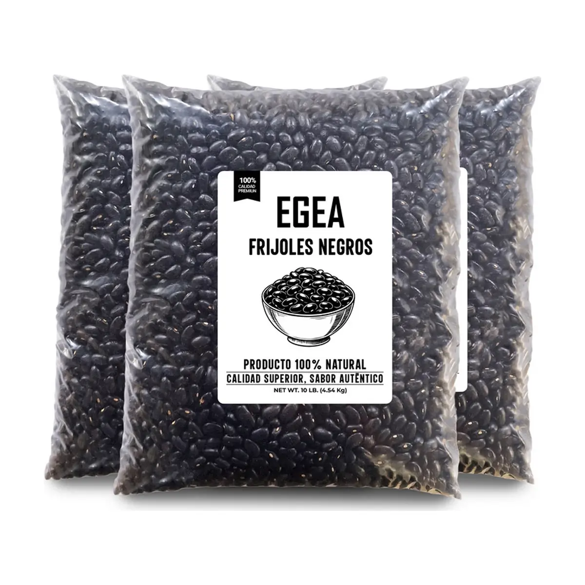 Frijoles negros EGEA (3 x 4.54 kg / 10 lb)