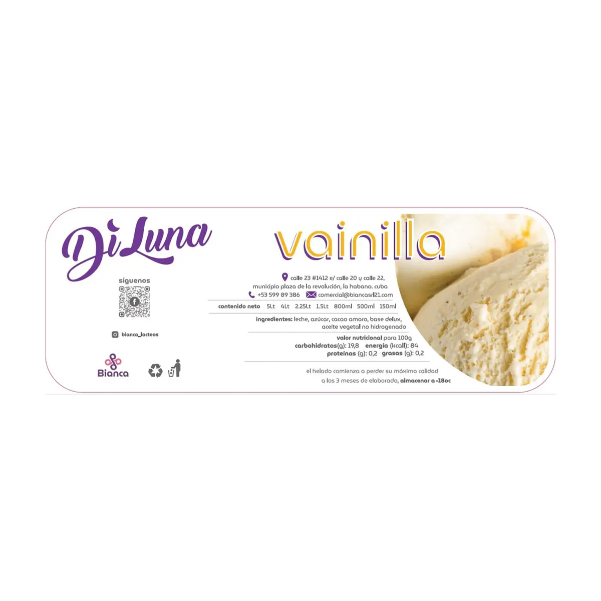 Helado sabor vainilla DiLuna (1.5 L) - Thumbnail 3