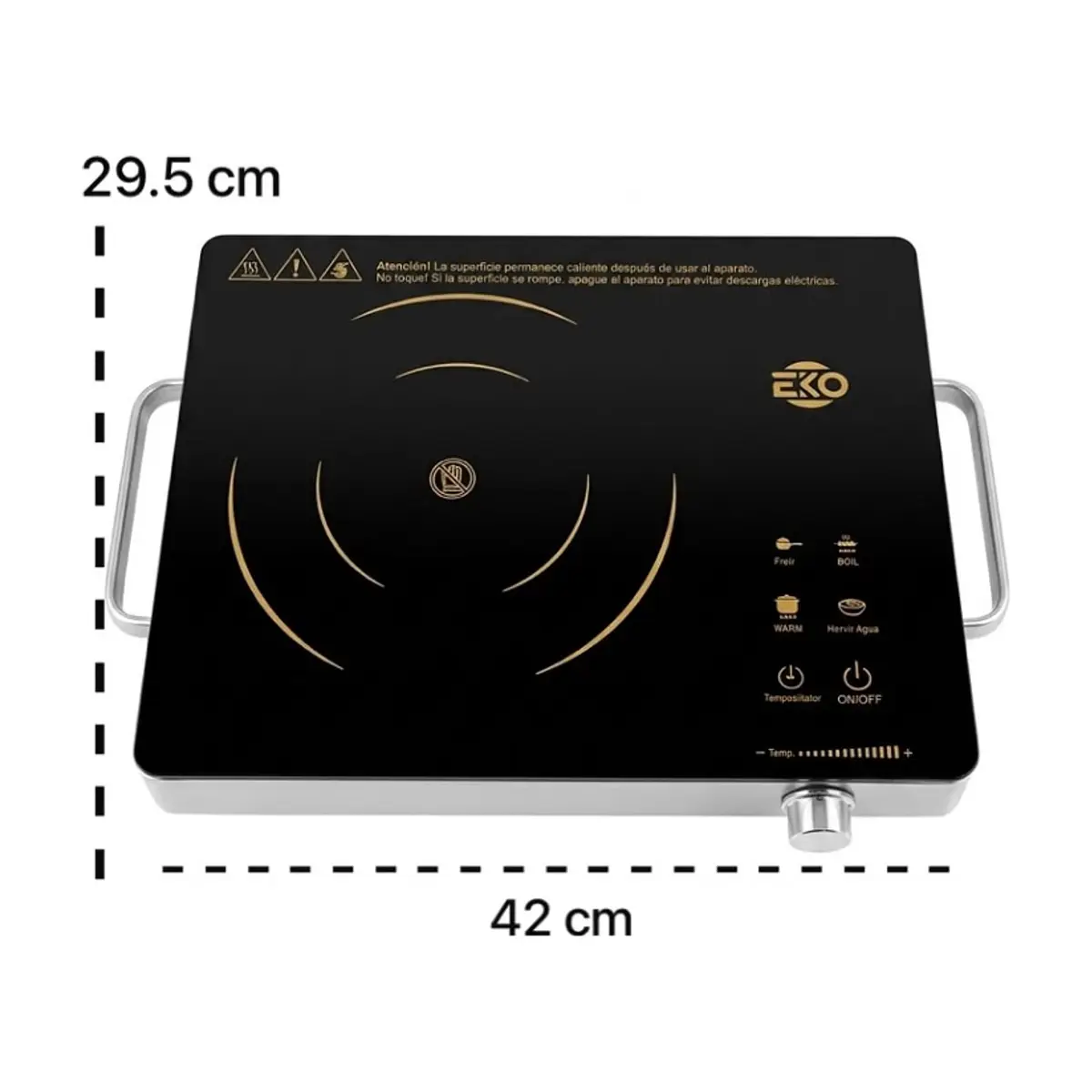 Cocina infrarroja compatible con todo tipo de utensilios 1500 W EKO EK02202 - Thumbnail 2