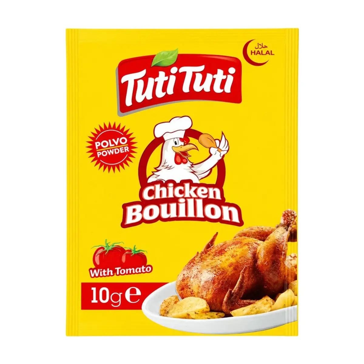 Caldo de pollo con tomate Tuti Tuti (10 g / 0.35 oz)