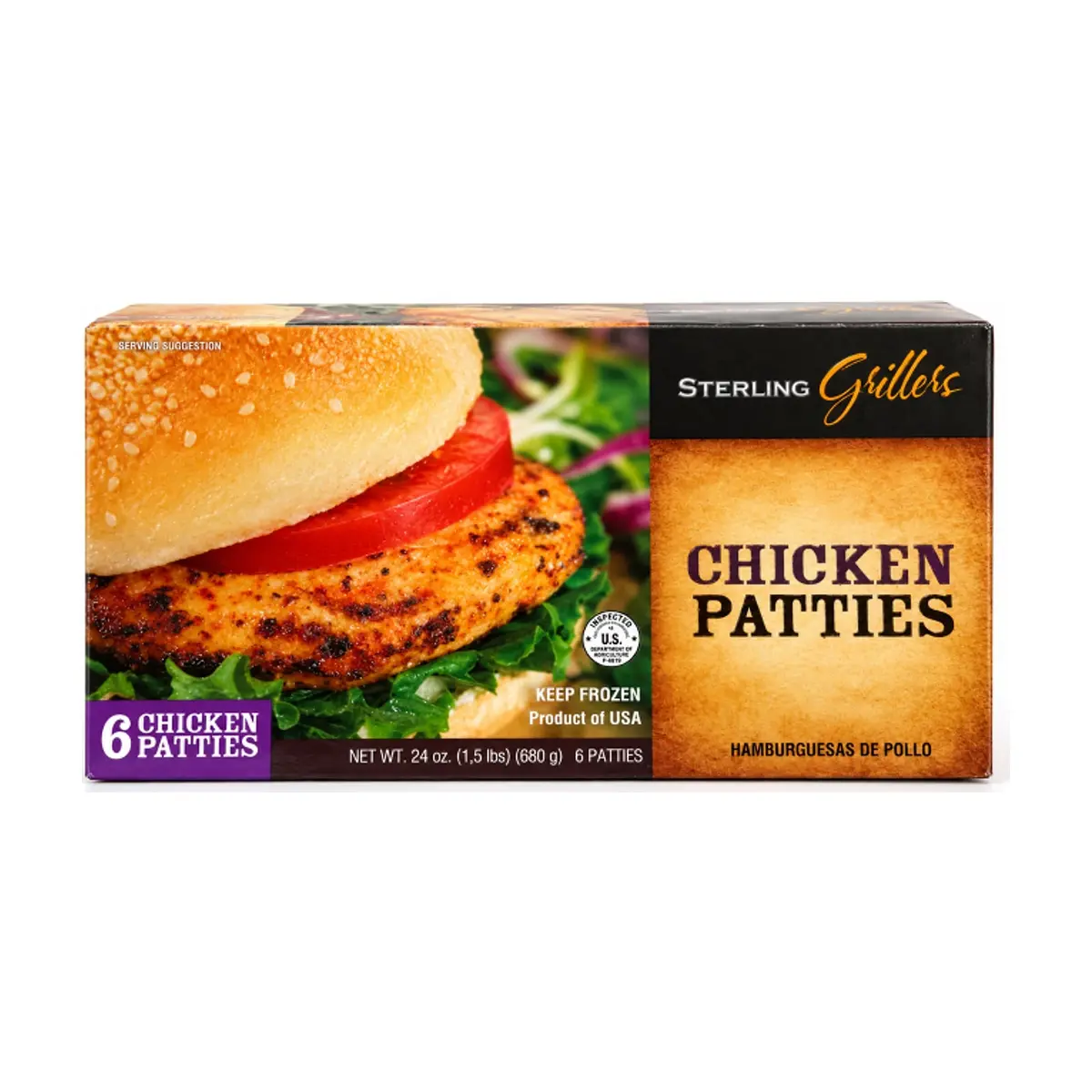 Hamburguesas de pollo Sterling Grillers (680 g / 24 oz)