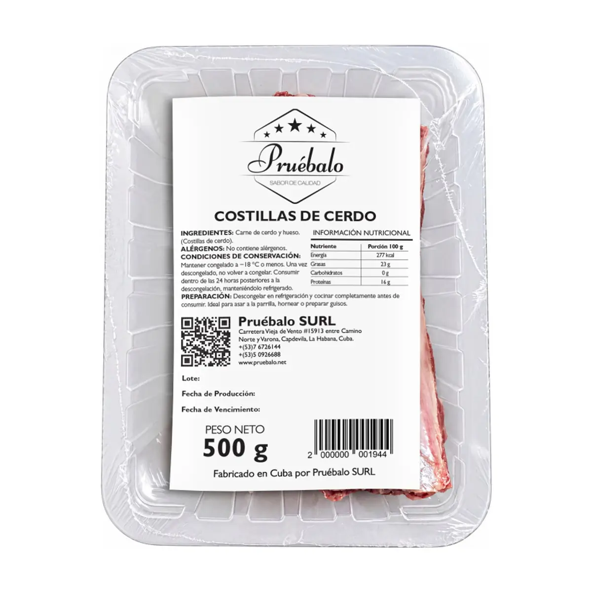 Costilla de cerdo Pruébalo (500 g / 1.1 lb) - Miniatura 3