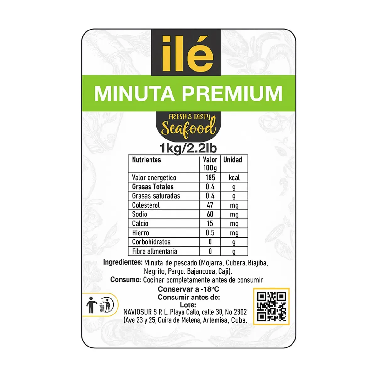Minuta de pescado premium Ilé (1 kg / 2.2 lb) - Miniatura 3