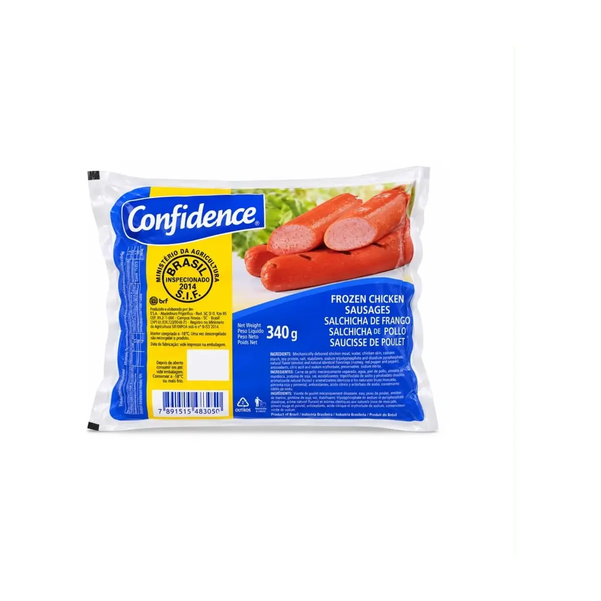 Salchicha de pollo Confidence 340g - Imagen 1