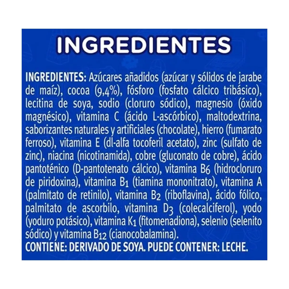 Alimento en polvo fortificado para preparar una bebida sabor a chocolate Choco Milk (65 g / 2.29 oz) - Thumbnail 3