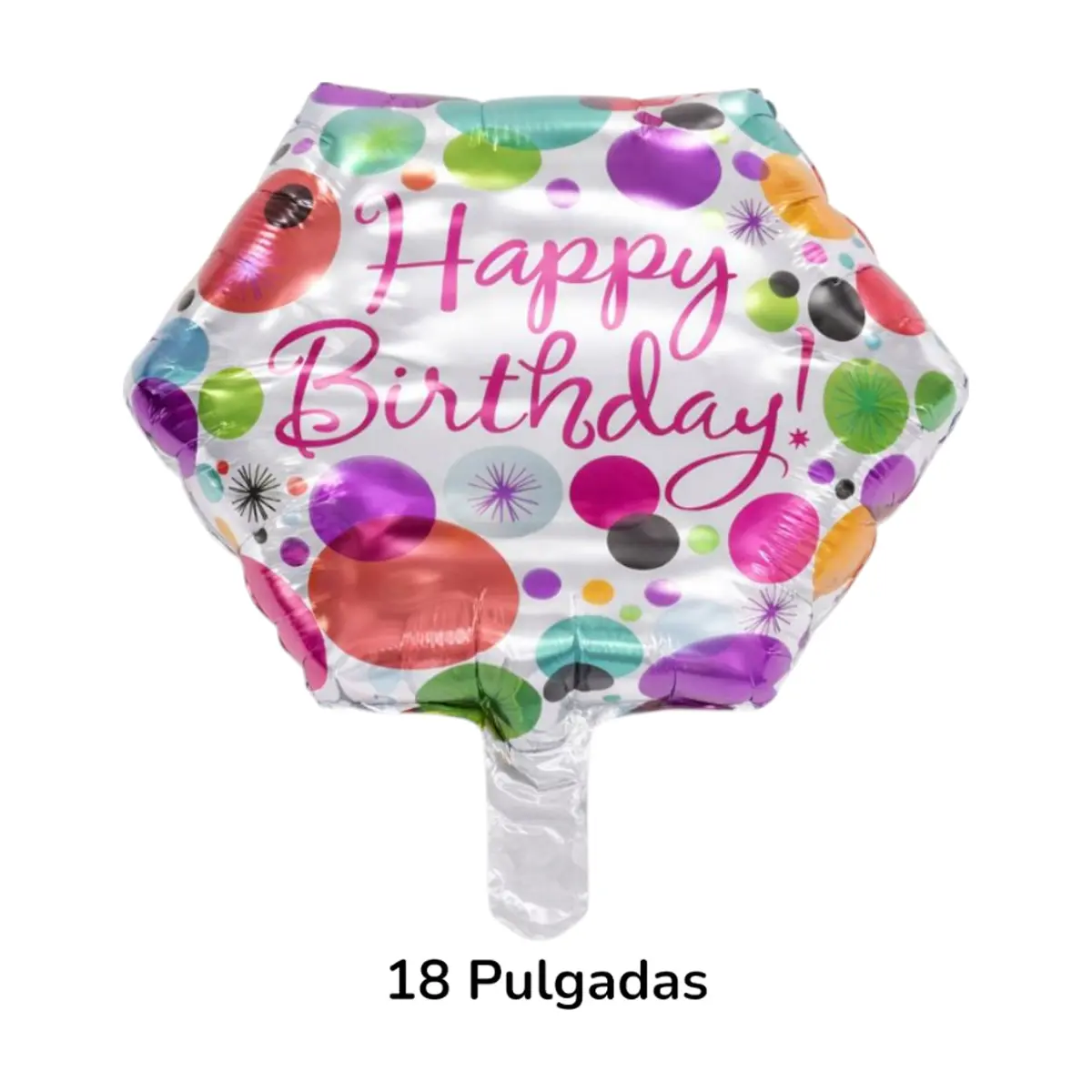 Globo hexagonal con cartel de Happy Birthday Ballon (18 pulgadas) - Thumbnail 3