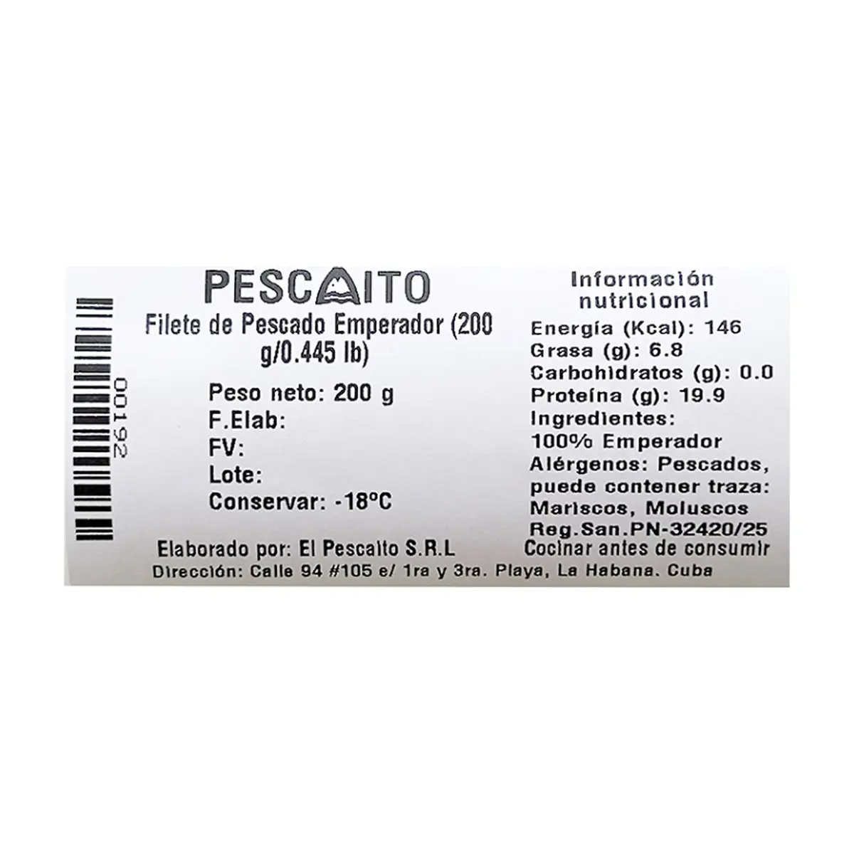 Filete de pescado emperador Pescaito (200 g / 7.05 oz) - Thumbnail 4
