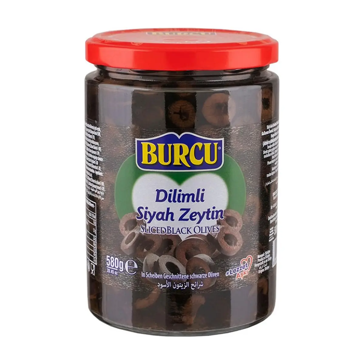 Aceitunas negras en rodajas Burcu (580 g / 1.27 lb)
