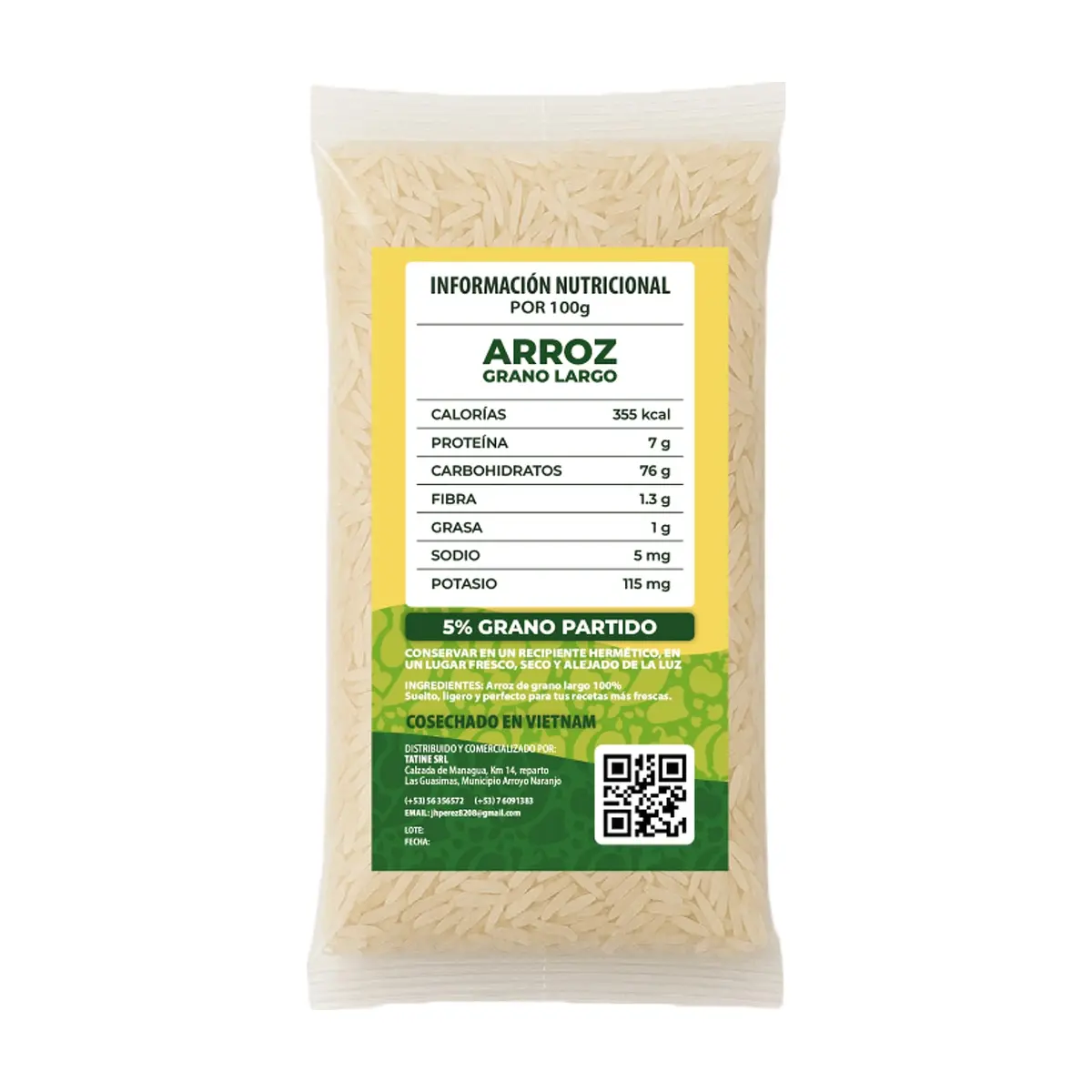 Arroz de grano largo Campo Vivo (10 x 500 g / 1.1 lb) - Thumbnail 3