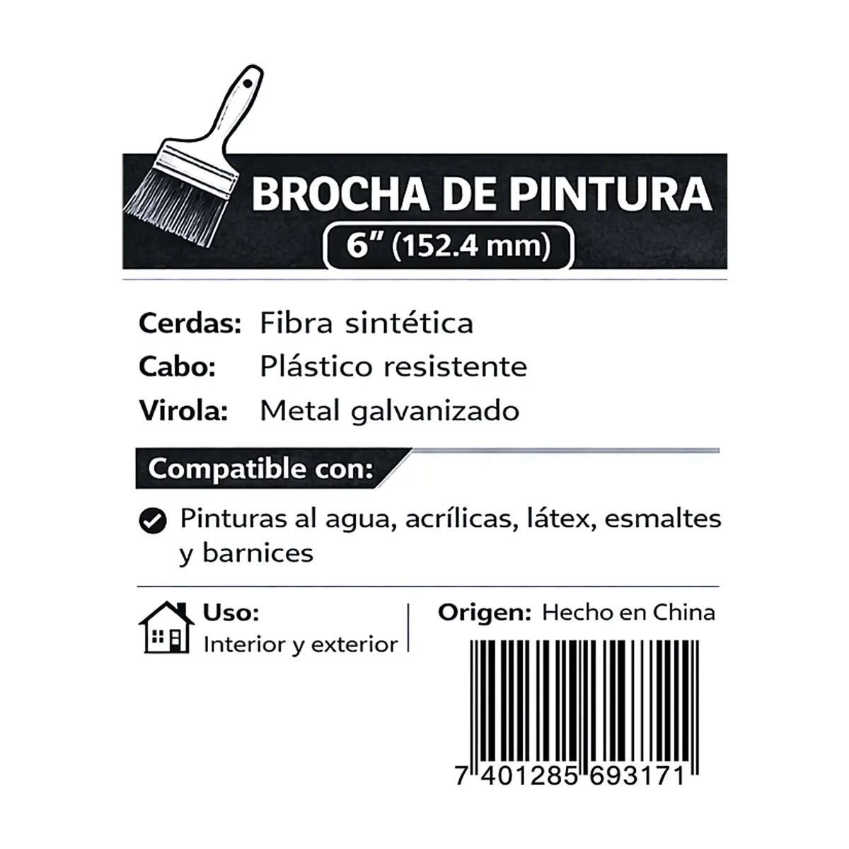 Brocha para pintar de 6” SPC - Miniatura 4