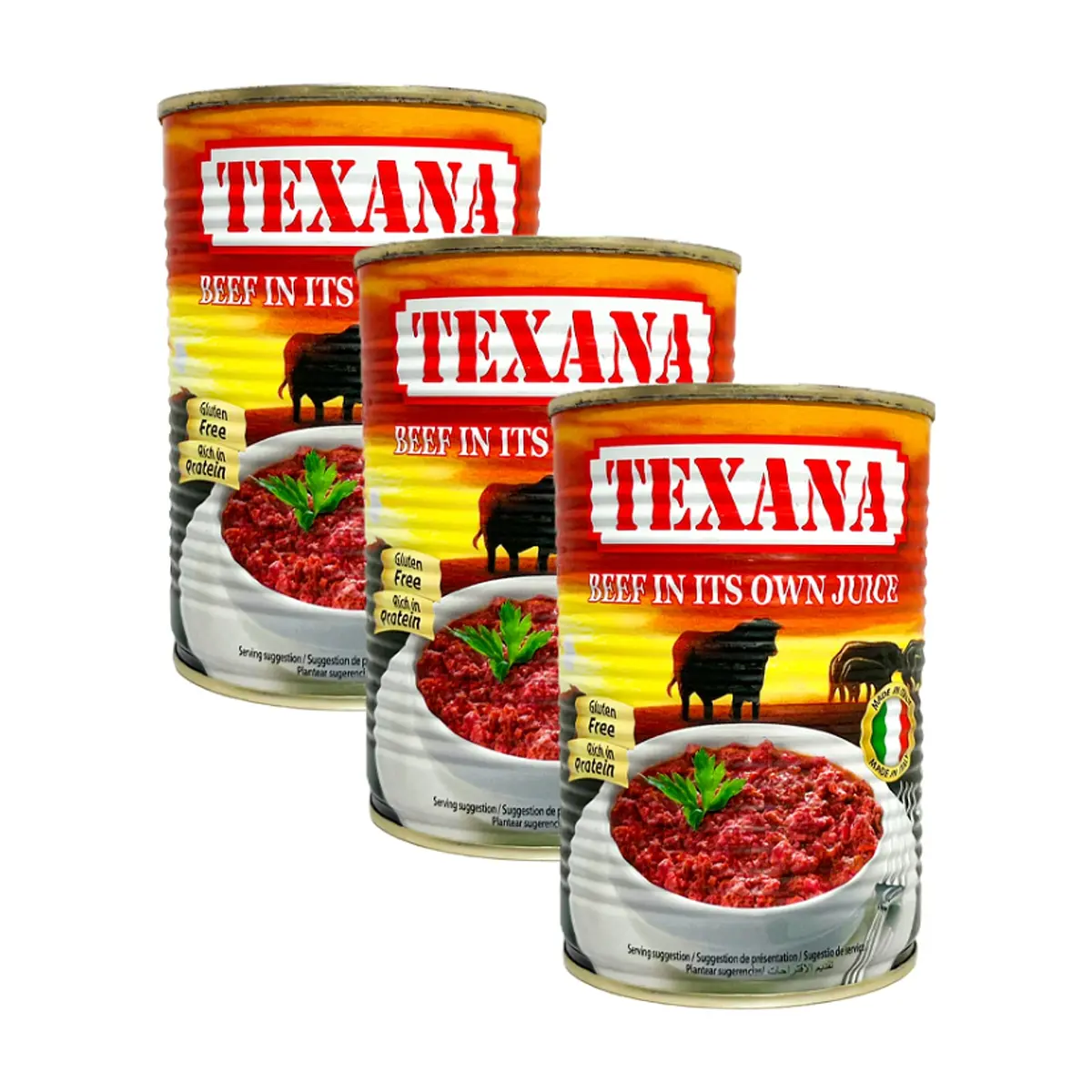 Carne de res enlatada (3 x 400 g / 14.12 oz)