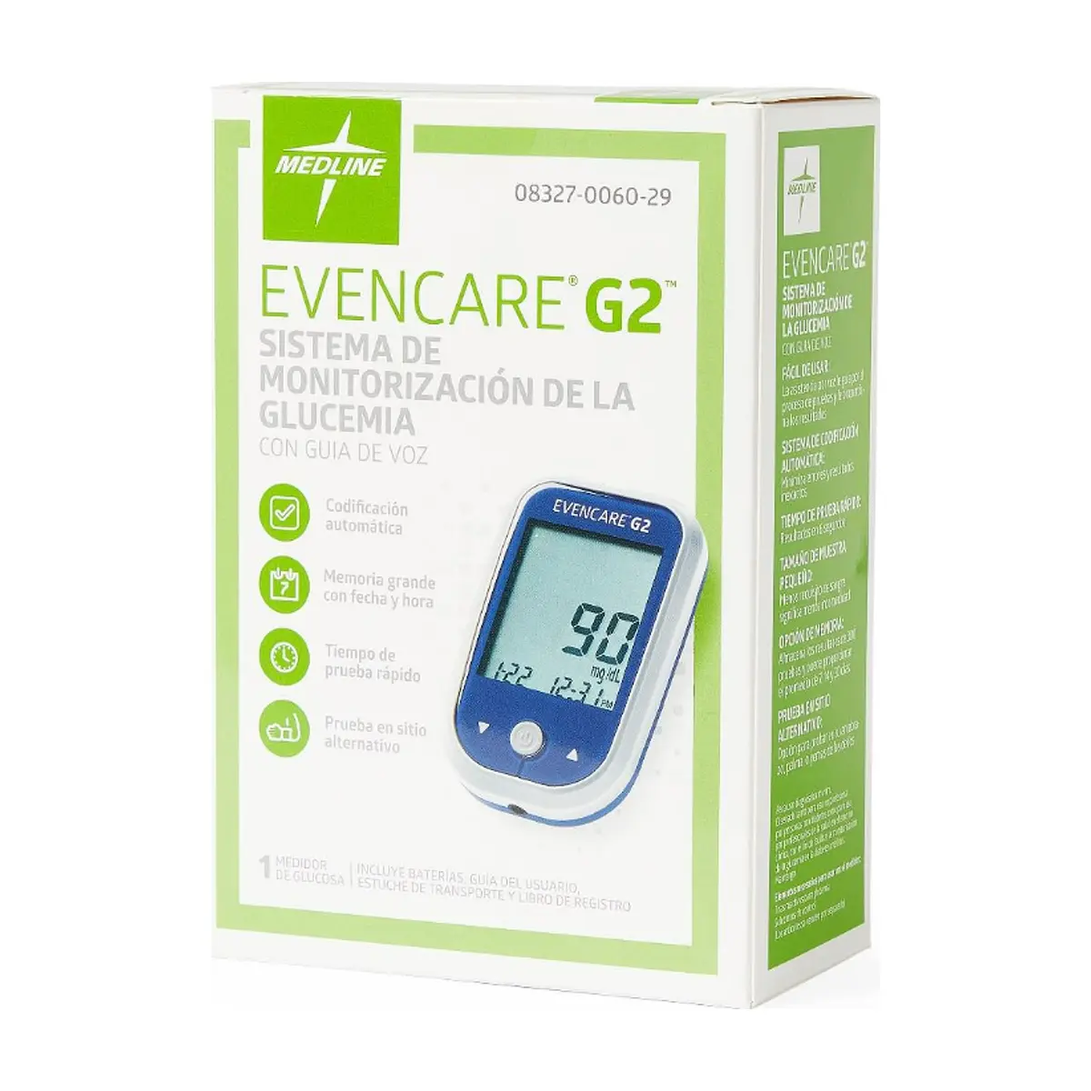 Glucómetro para monitorización de glucosa en sangre Even Care G2 Medline (1 unidad) - Thumbnail 3