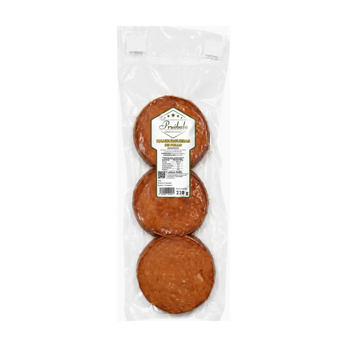 Hamburguesas de pollo Pruébalo (220 g / 7.76 oz)