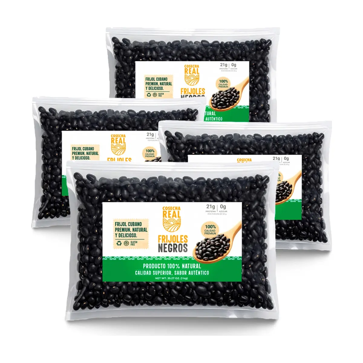Frijoles negros Cosecha Real (4 x 1 kg / 2.2 lb)