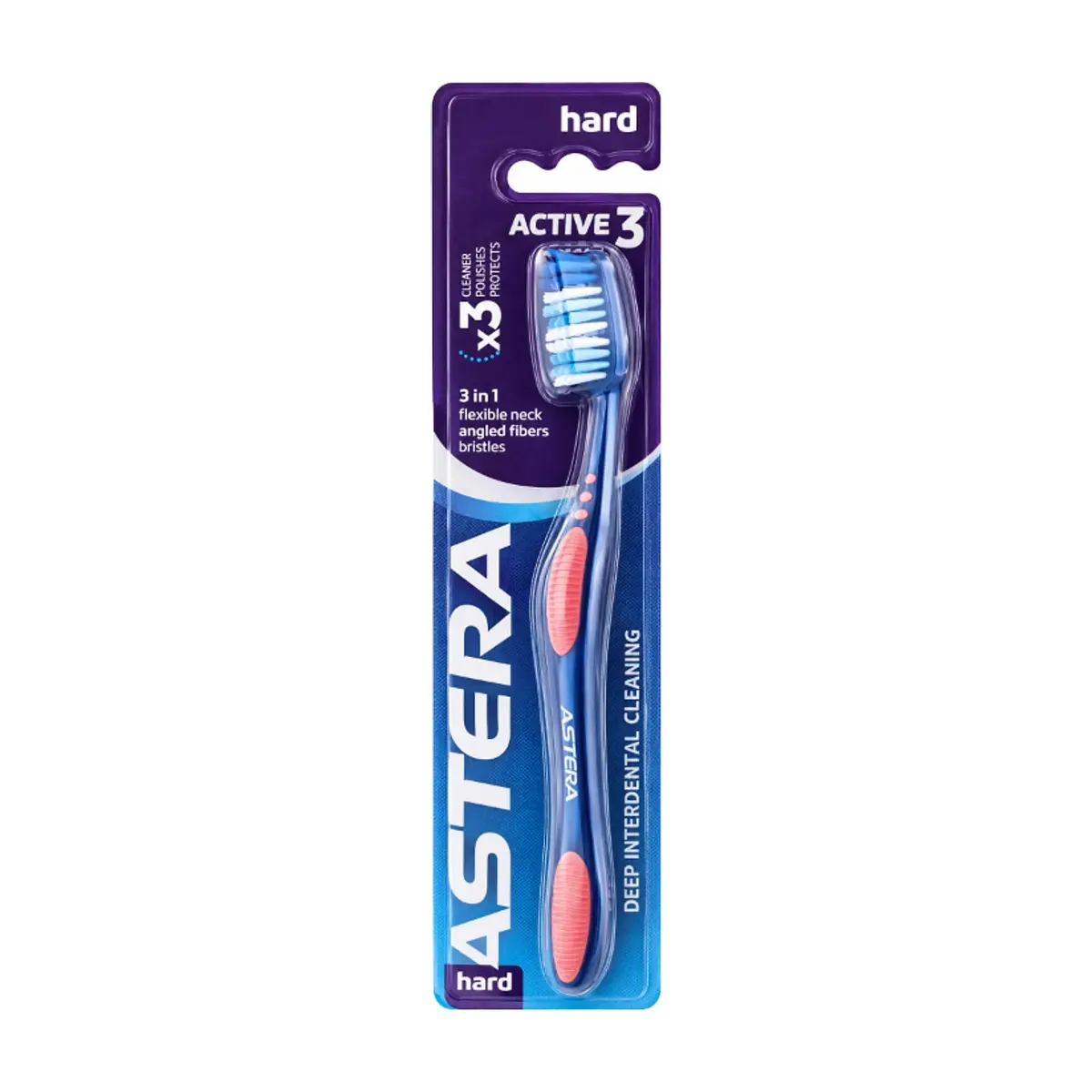Cepillo dental de cerdas duras Active 3 Hard Astera