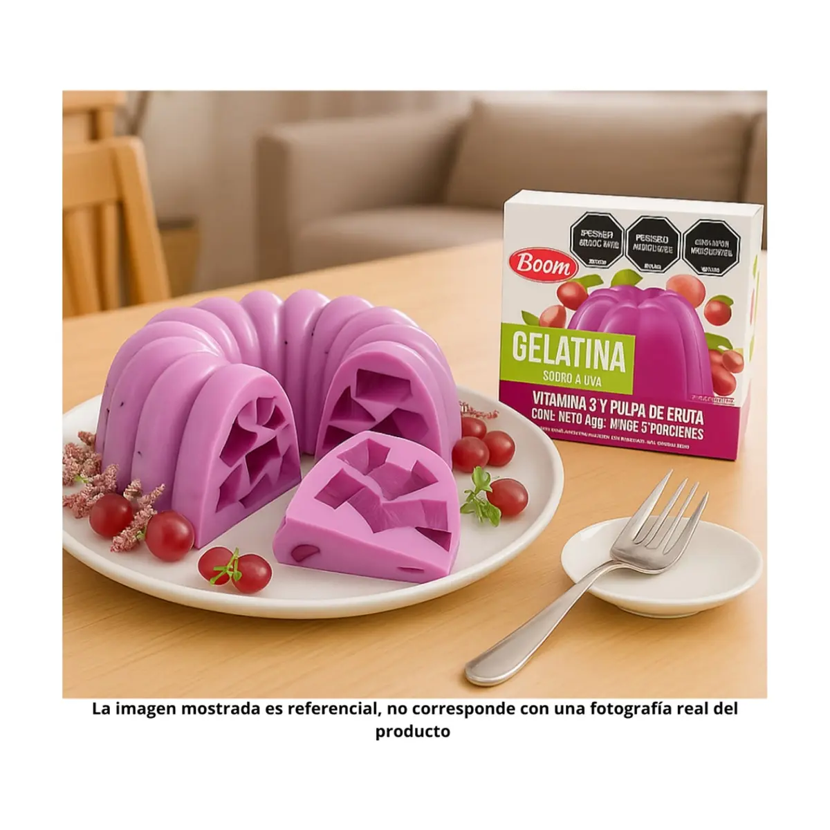 Gelatina sabor uva Boom (40 g / 1.41 oz) - Thumbnail 3