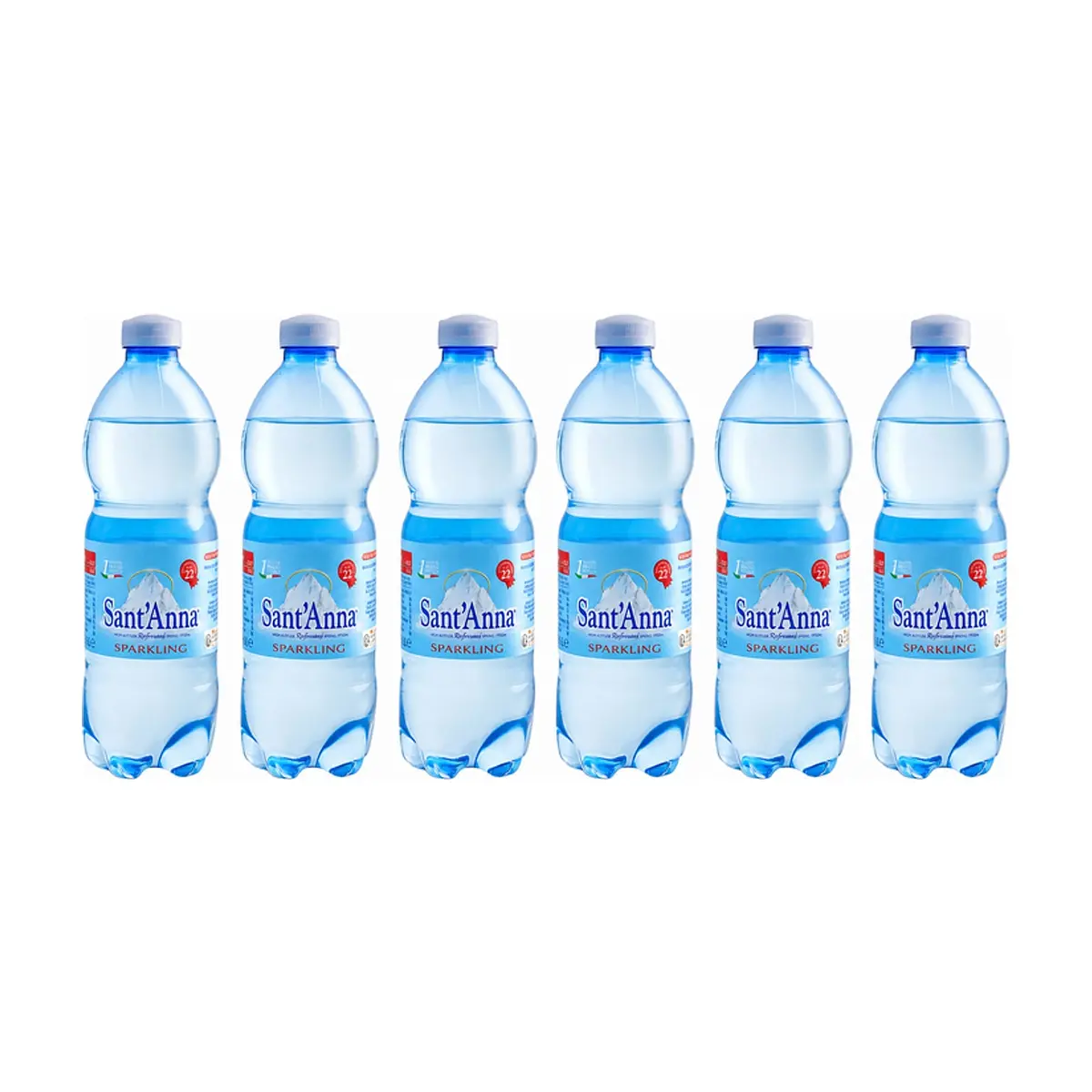 Agua mineral natural con gas Sant'Anna (6 x 500 ml)