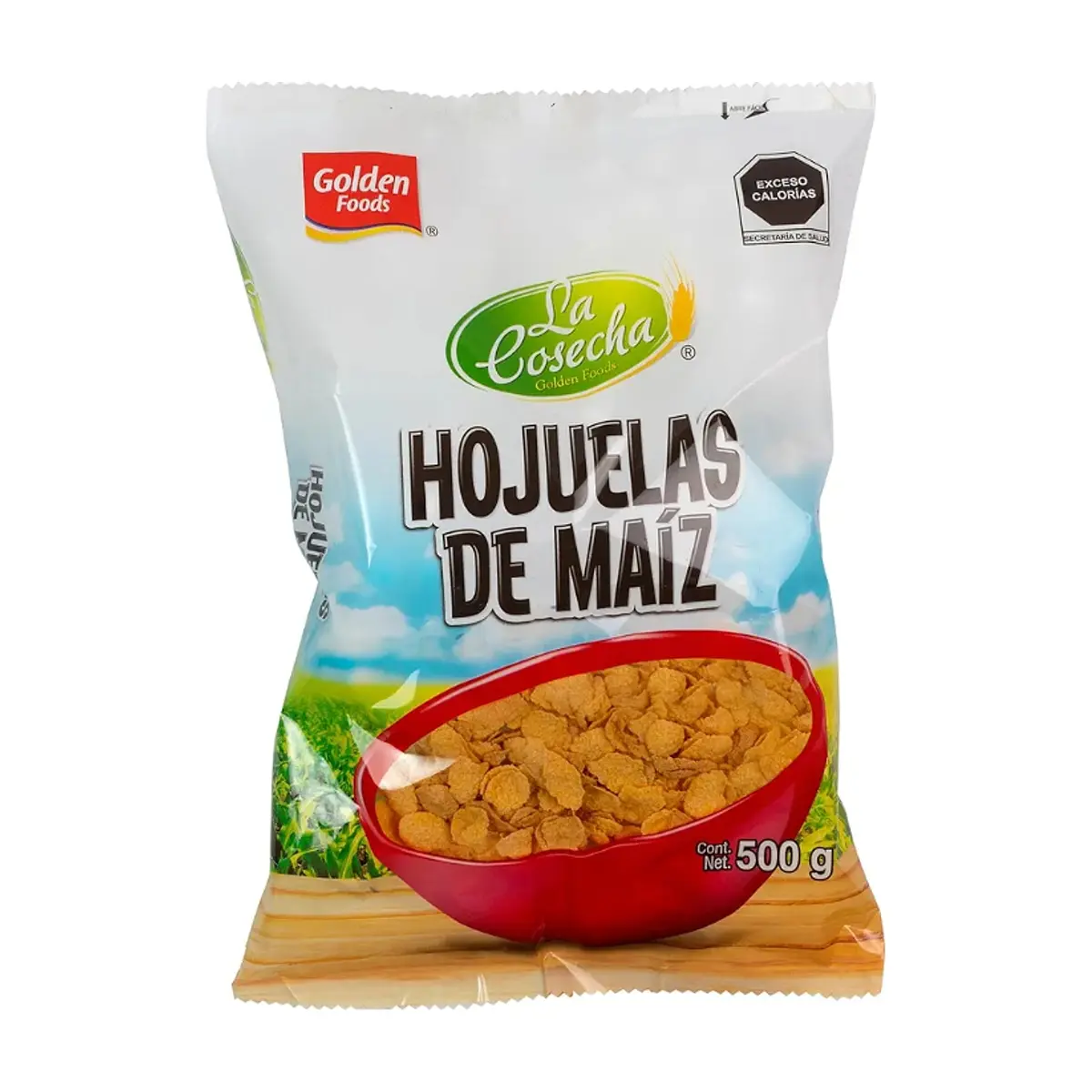 Cereal de hojuelas de maíz La Cosecha Golden Foods (500 g / 1.10 lb)
