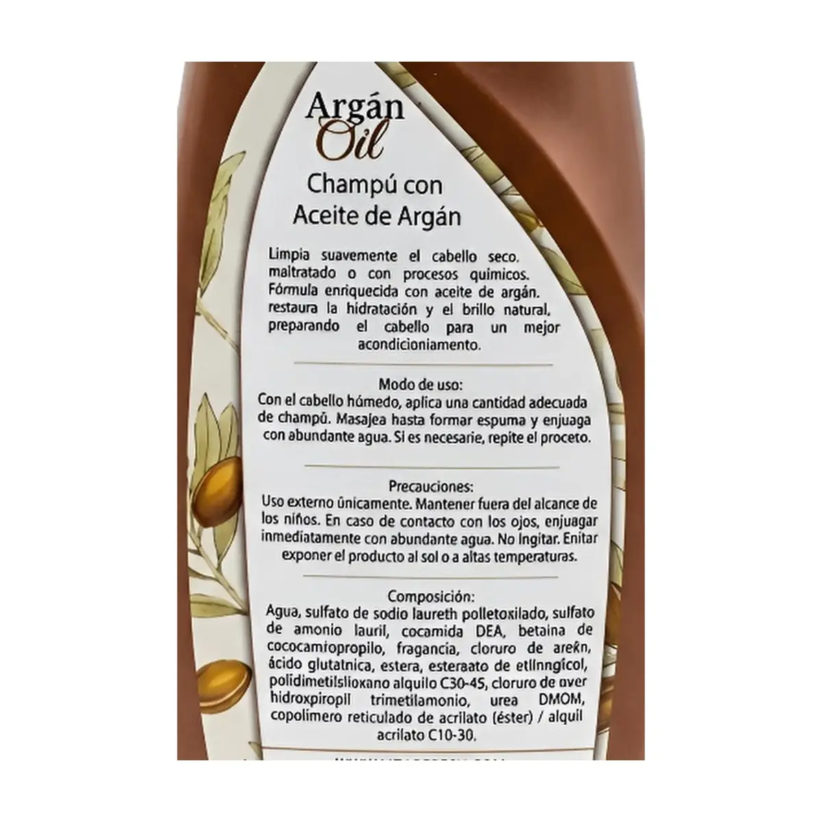Champú sin sal con aceite de argán Lizar (500 ml) - Miniatura 3