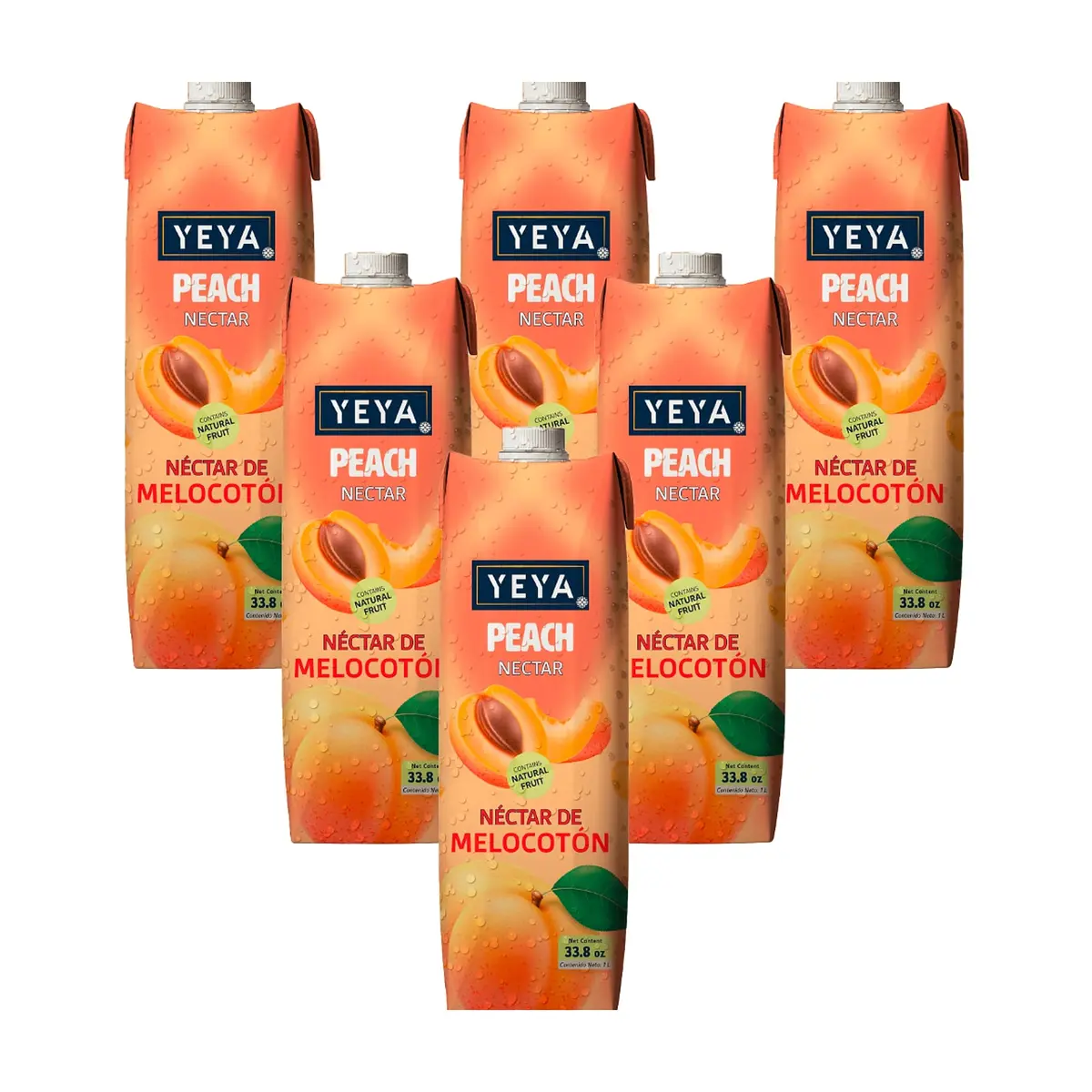 Néctar de melocotón YEYA (6 x 1 L / 33.8 fl oz)