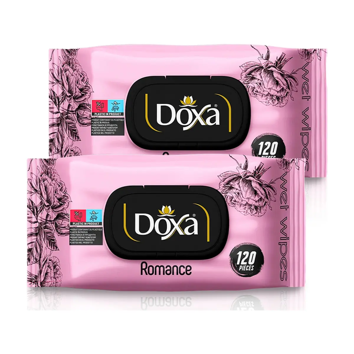 Toallitas húmedas con aroma a romance Doxa (2 x 120 U)