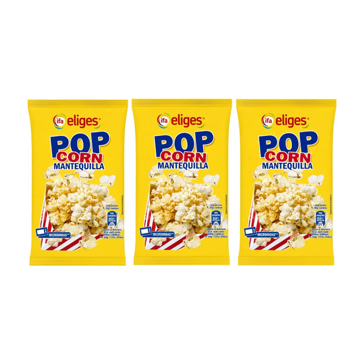 Rositas de maíz para microondas Ifa Eliges (3 x 100 g / 3.53 oz)