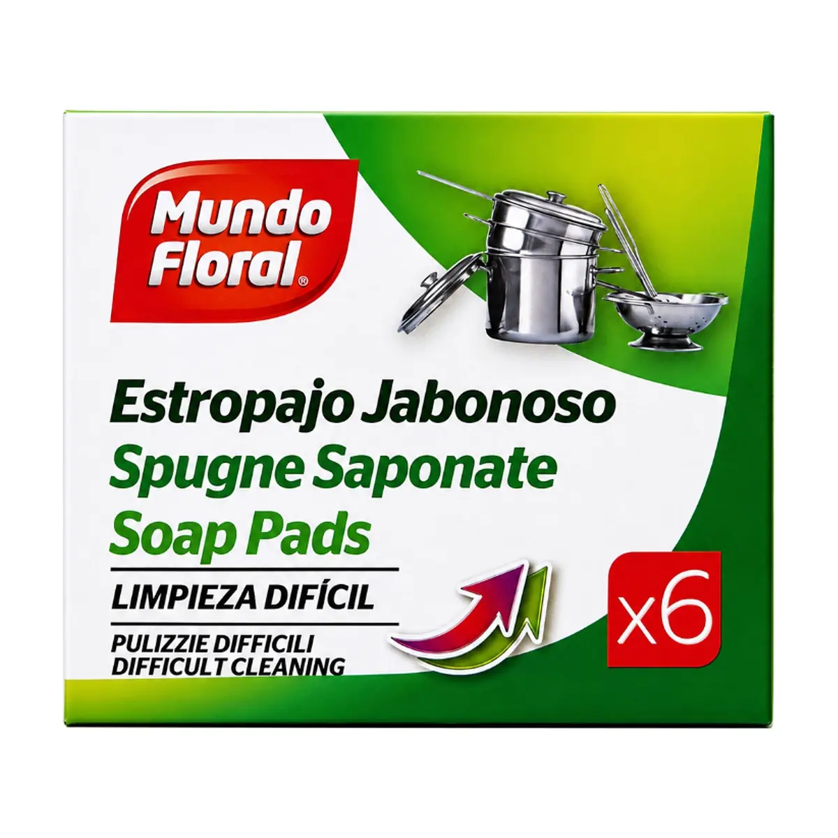 Estropajo jabonoso Mundo floral (6 U)
