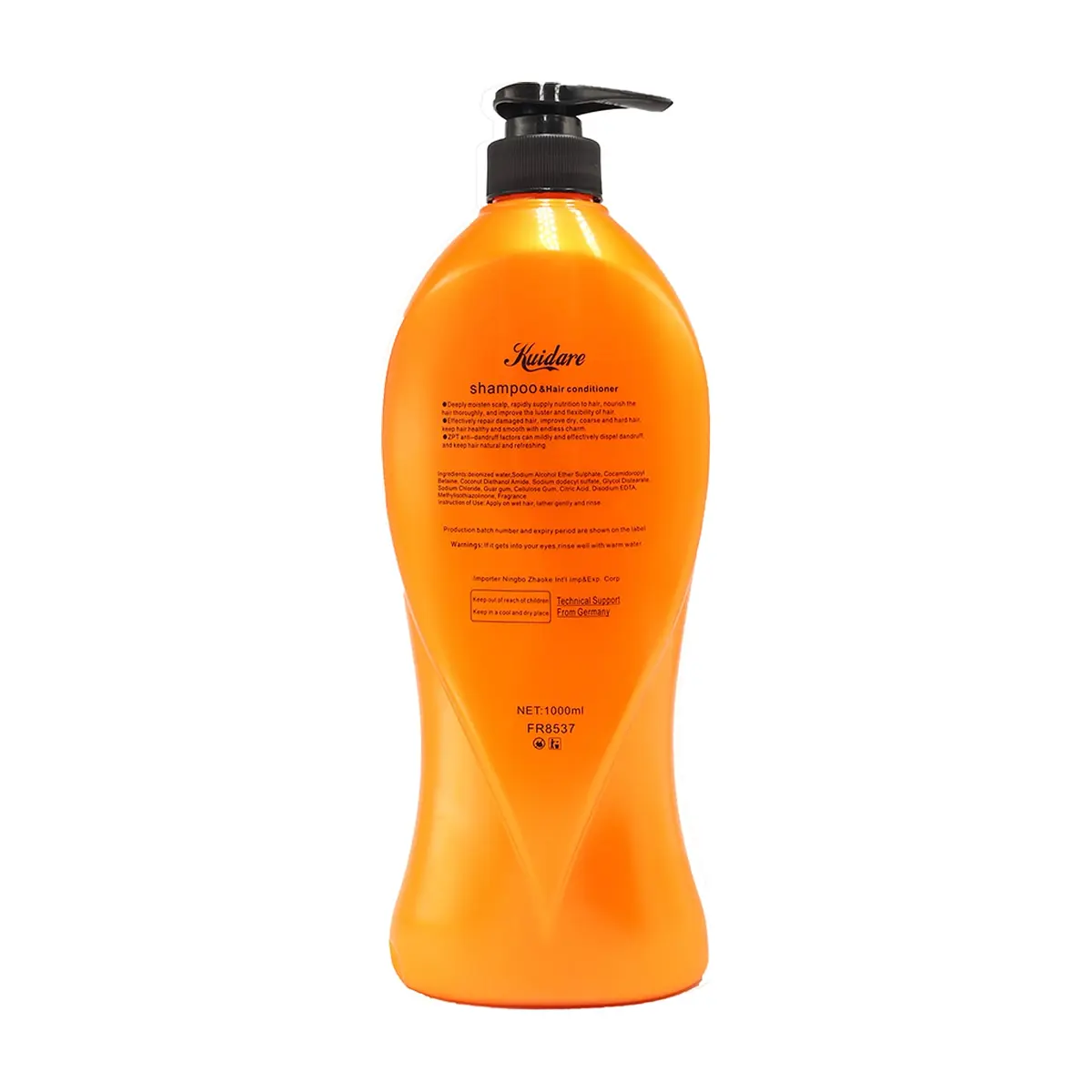 Champú y acondicionador para el cabello con aroma a zanahoria Kuidare (1000 ml) - Thumbnail 3