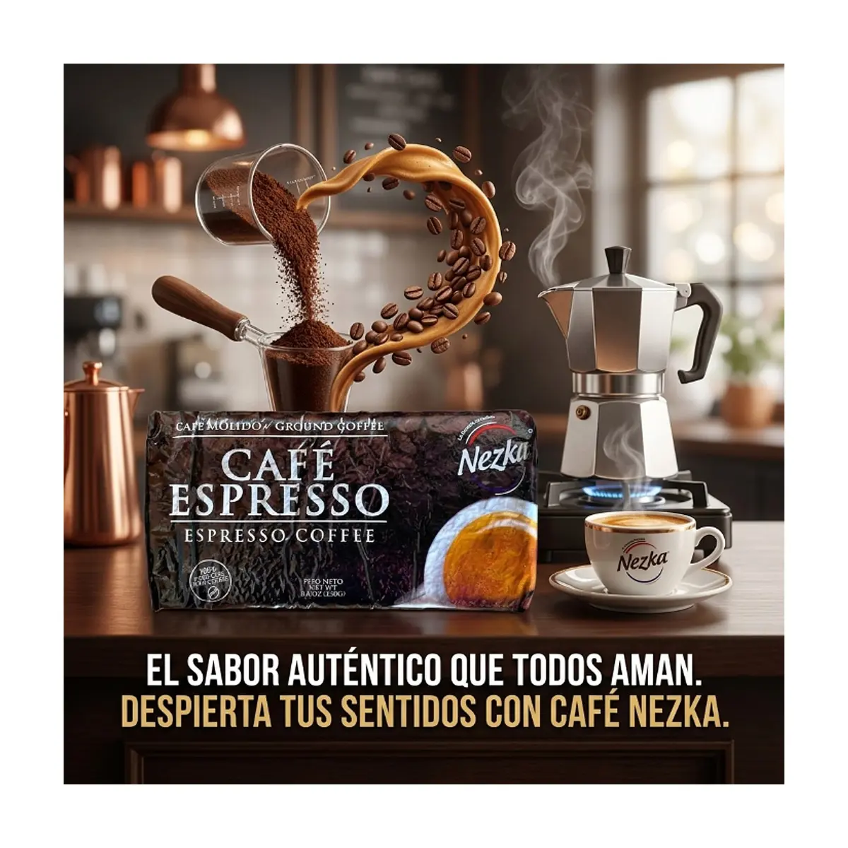Café espresso tostado medio Nezka (250 g / 8.8 oz) - Thumbnail 3