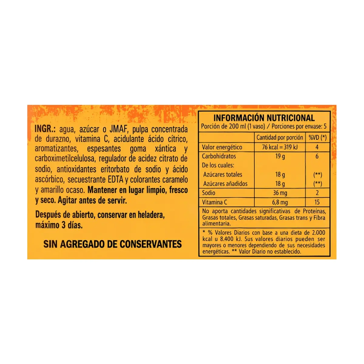 Jugo de durazno Baggio Fresh (1 L) - Miniatura 4
