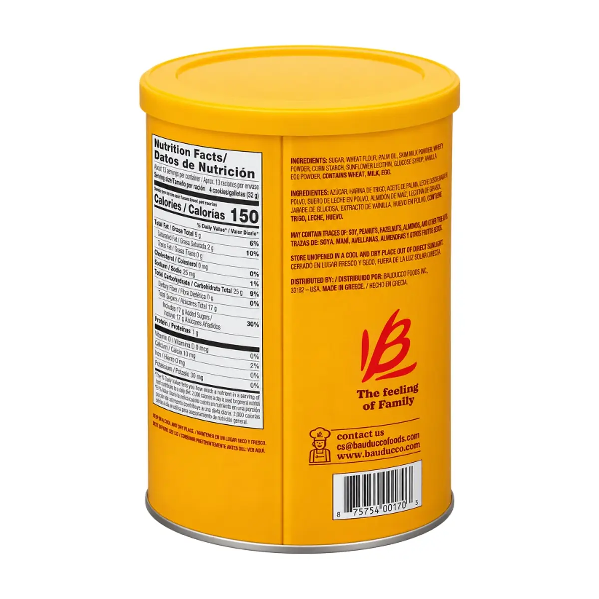 Rollitos de barquillo rellenos de crema de vainilla Bauducco (400 g / 14.1 oz) - Miniatura 2