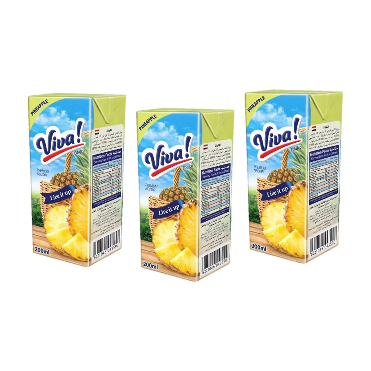 Néctar de piña Viva (3 x 200 ml)