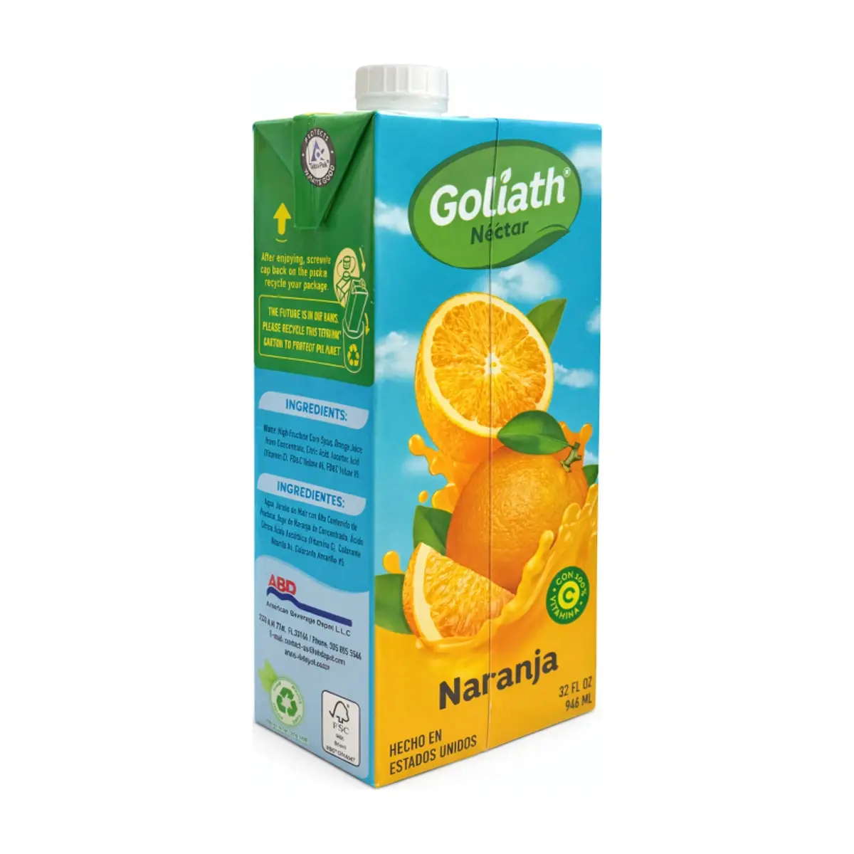 Néctar sabor naranja Goliath (946 ml / 32 fl oz) - Thumbnail 5