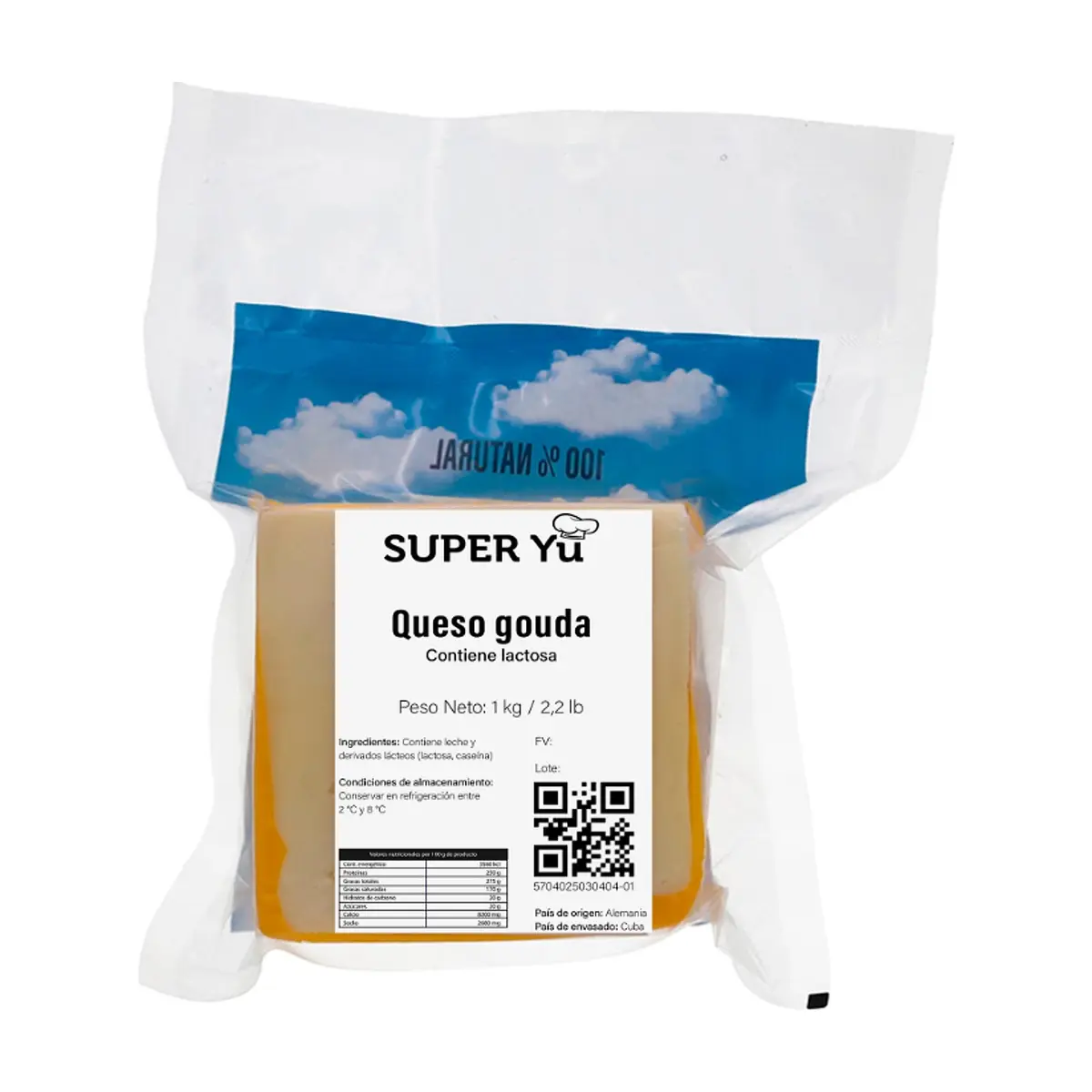 Queso gouda Super Yu (1 kg / 2.2 lb) - Thumbnail 3