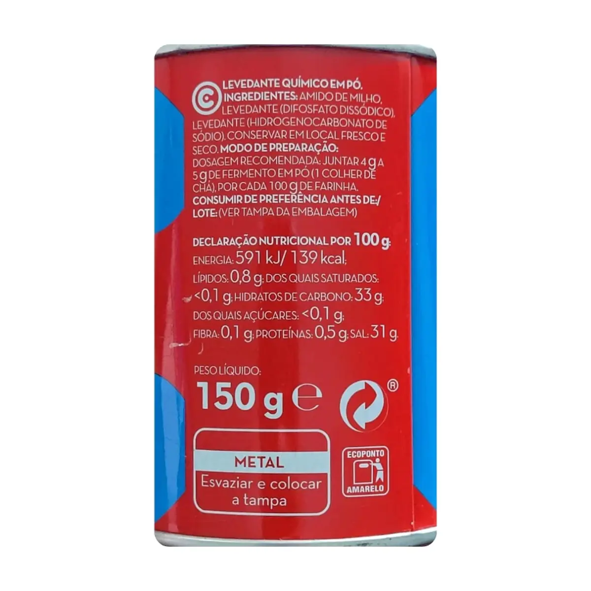 Levadura en polvo sin gluten Continente (150 g / 5.29 oz) - Thumbnail 2