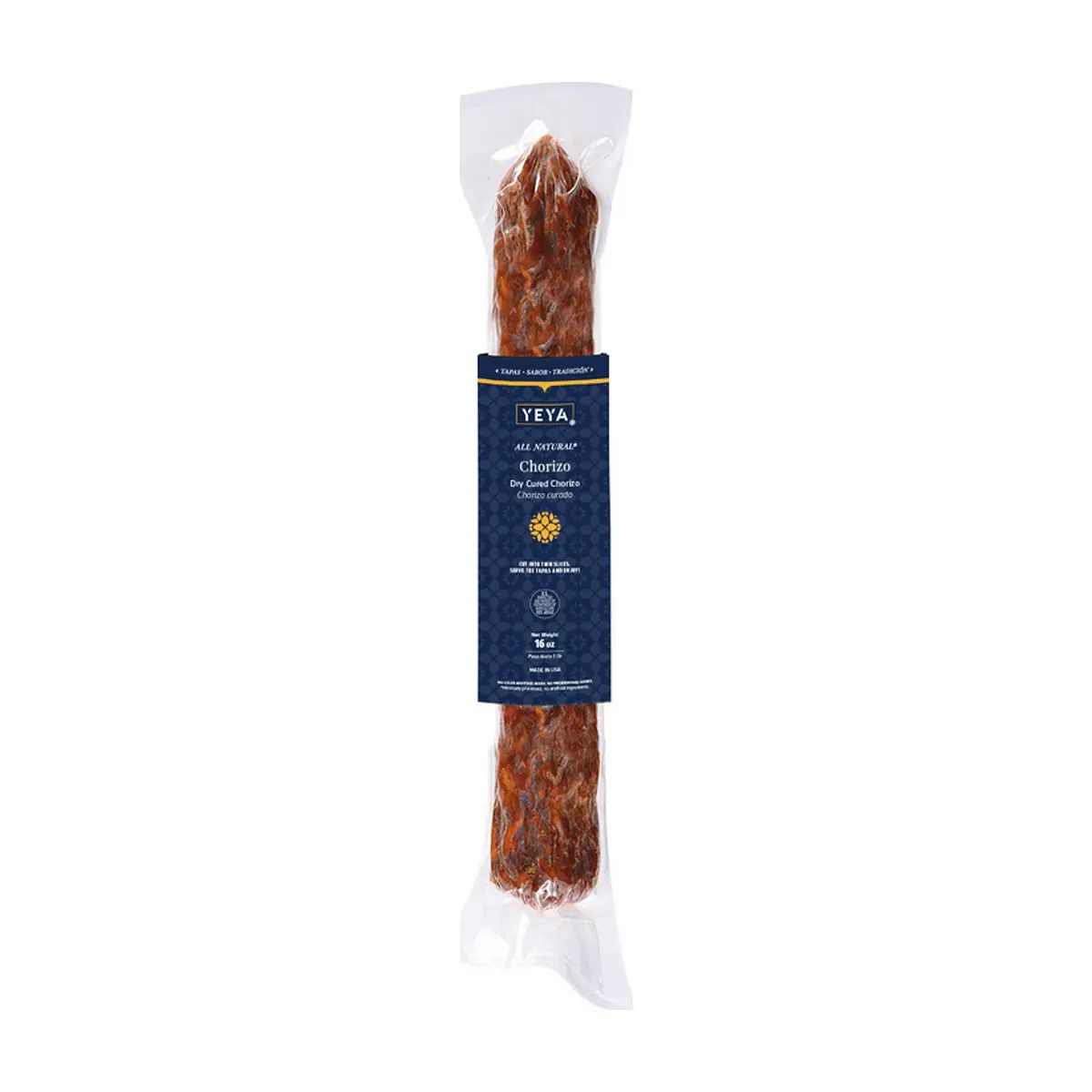 Chorizo curado tipo vela YEYA (454 g / 16 oz)