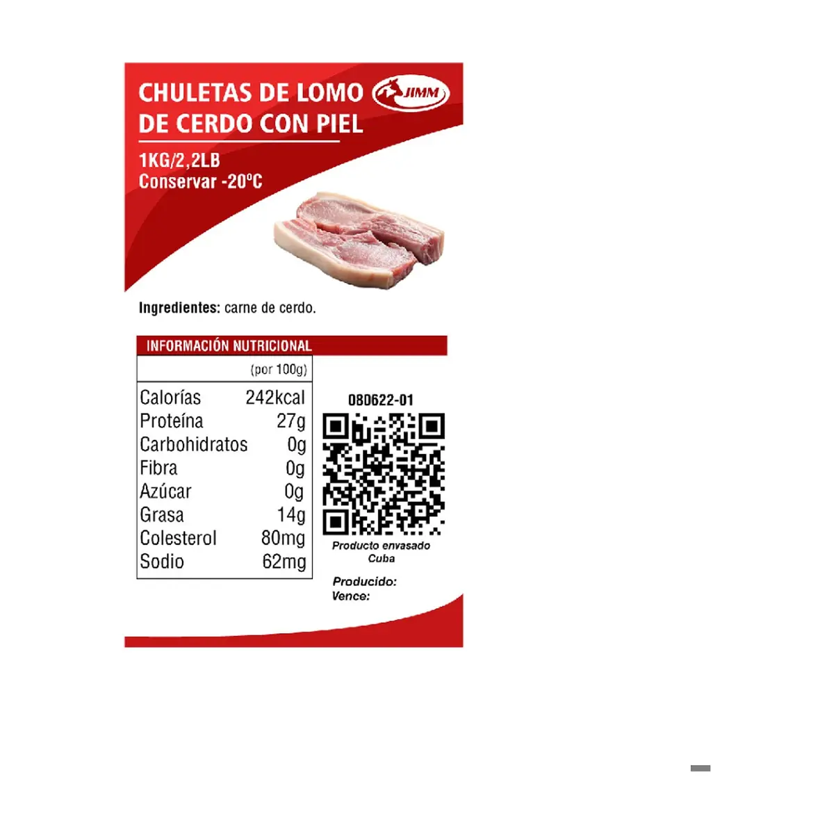Chuletas de lomo de cerdo con piel Jimm (1 kg / 2.2 lb) - Thumbnail 3